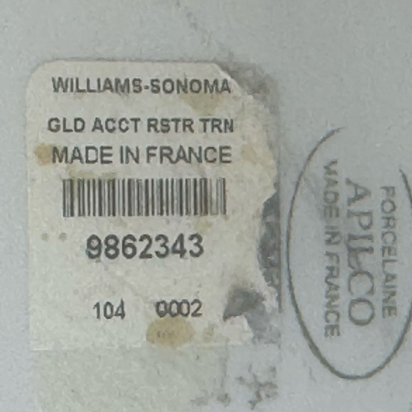 Apilco Porcelain Tureen with Gold Rooster Lid Handle France (Williams-Sonoma) - Picture 5 of 13